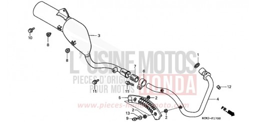 SILENCIEUX D'ECHAPPEMENT XLR125RW de 1998
